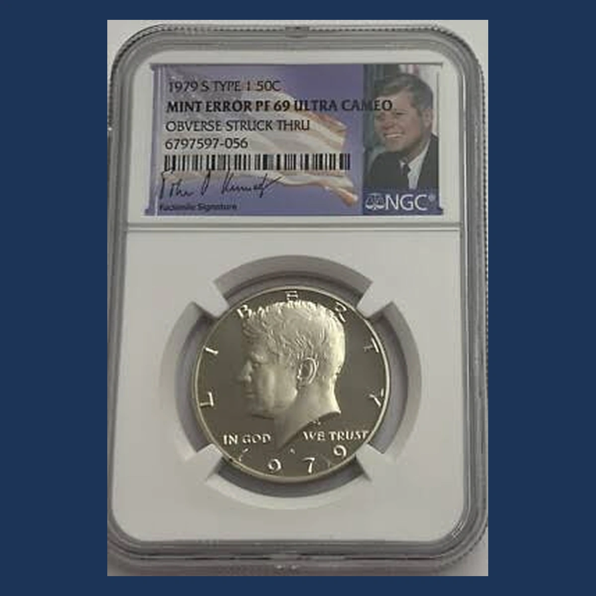 1979 Kennedy Half Dollar: Struck Through