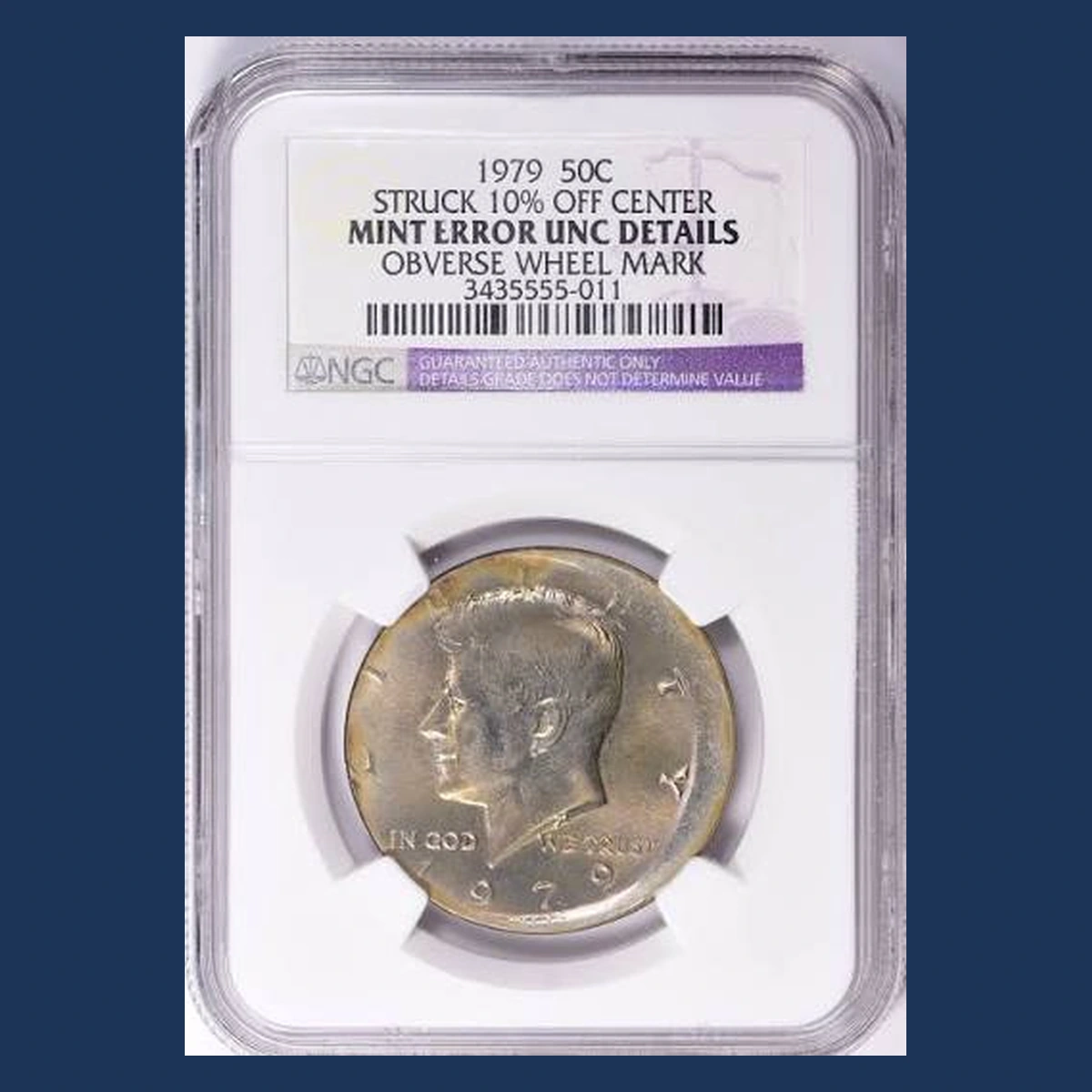 1979 Kennedy Half Dollar: Off-Center Strike