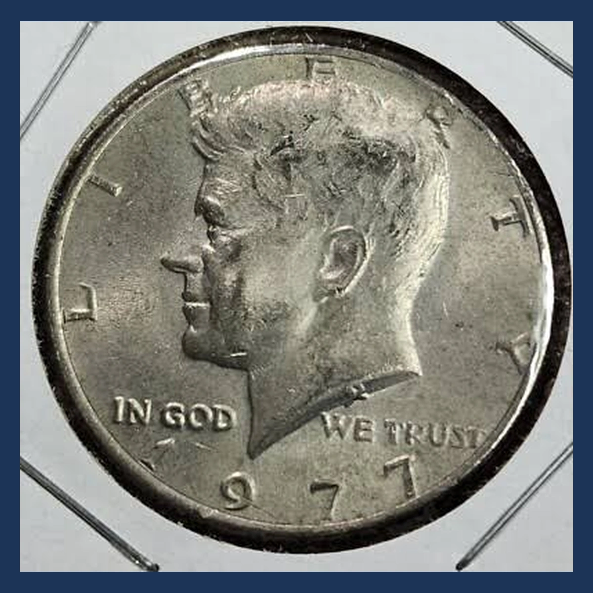 1977 Kennedy Half Dollar: Struck Through