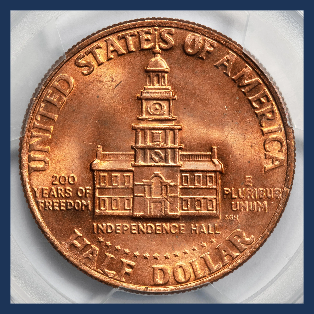 1976 Kennedy Half Dollar: Missing Clad Layer