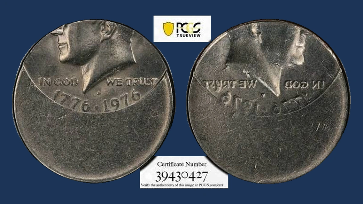 1976 Kennedy Half Dollar: Brockage