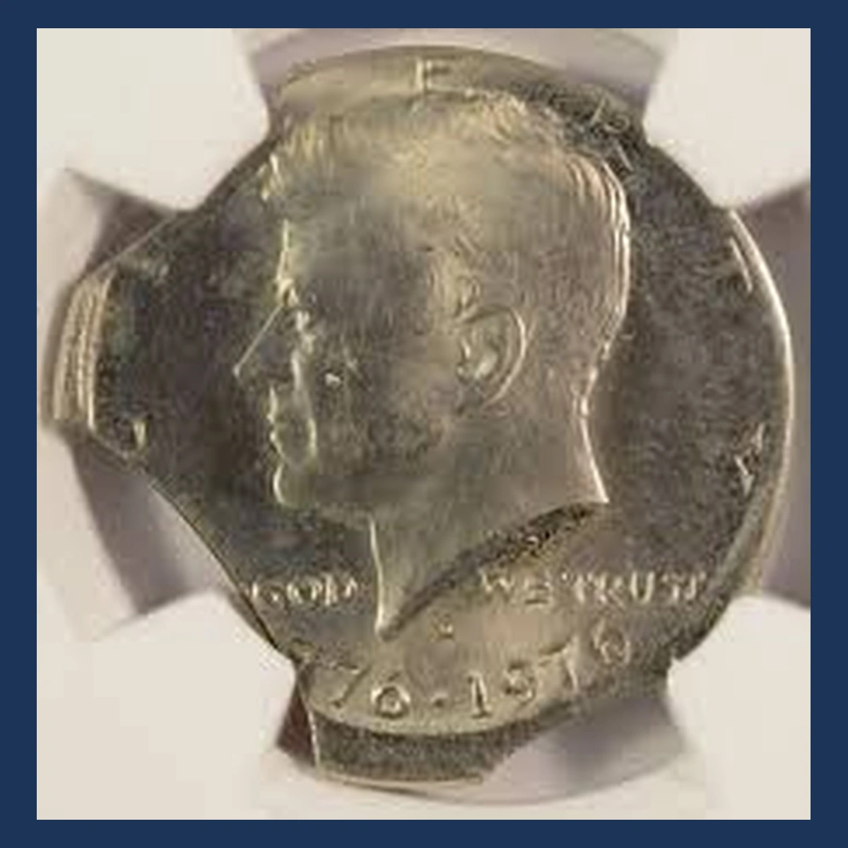 1976 Kennedy Half Dollar: Clipped Planchet