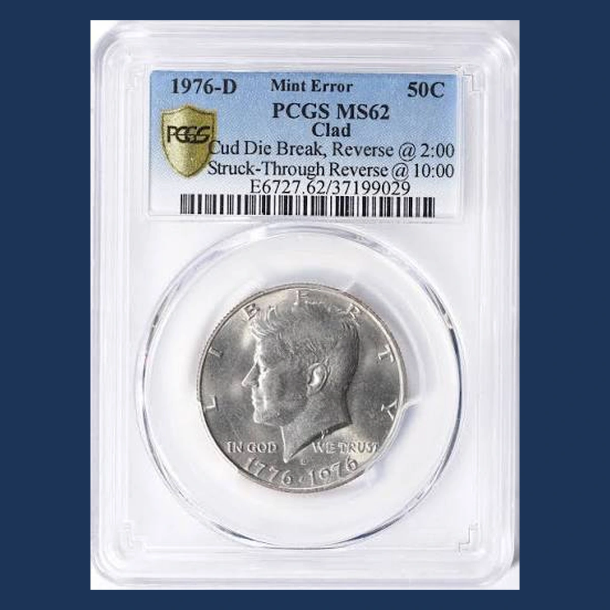 1976 Kennedy Half Dollar: Die Break