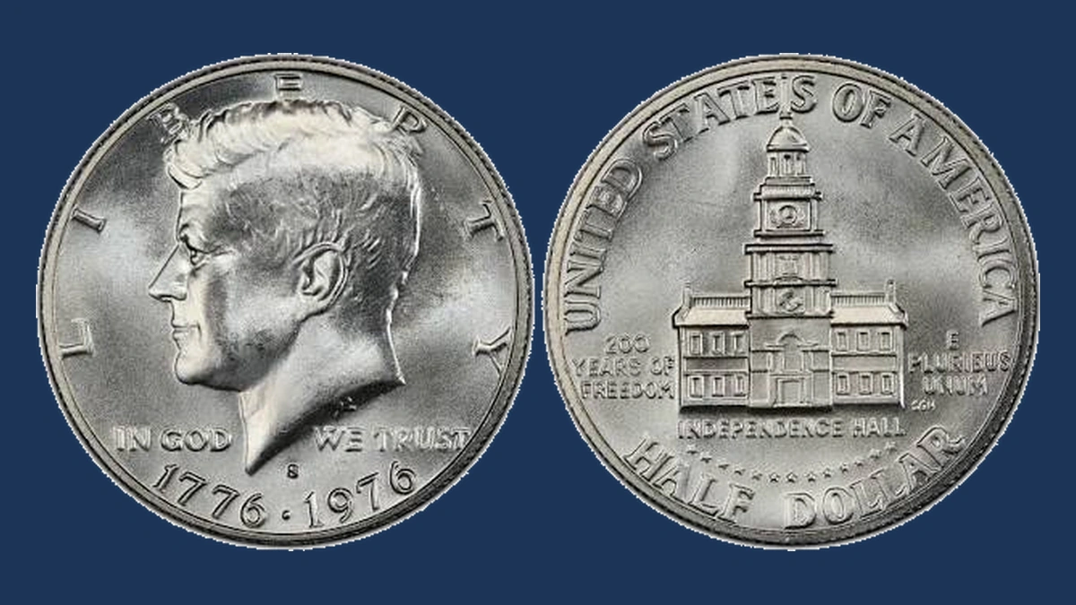 1976 Kennedy Half Dollar: Silver Uncirculated Doubled Die Obverse