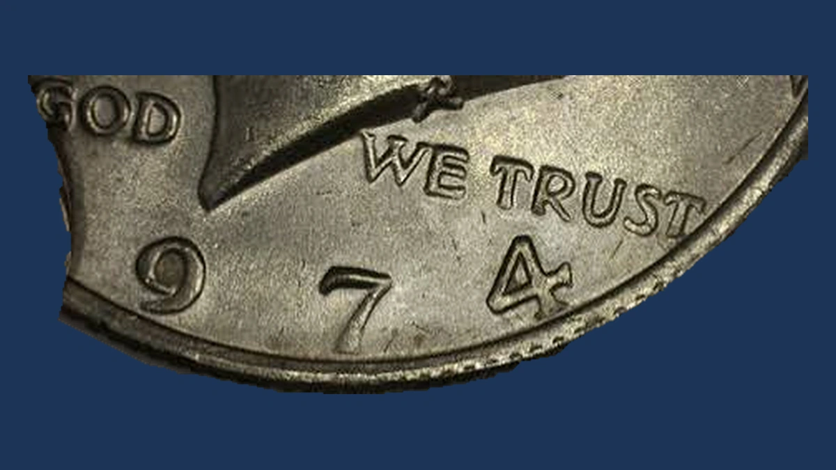 1974 Kennedy Half Dollar: Collar Error