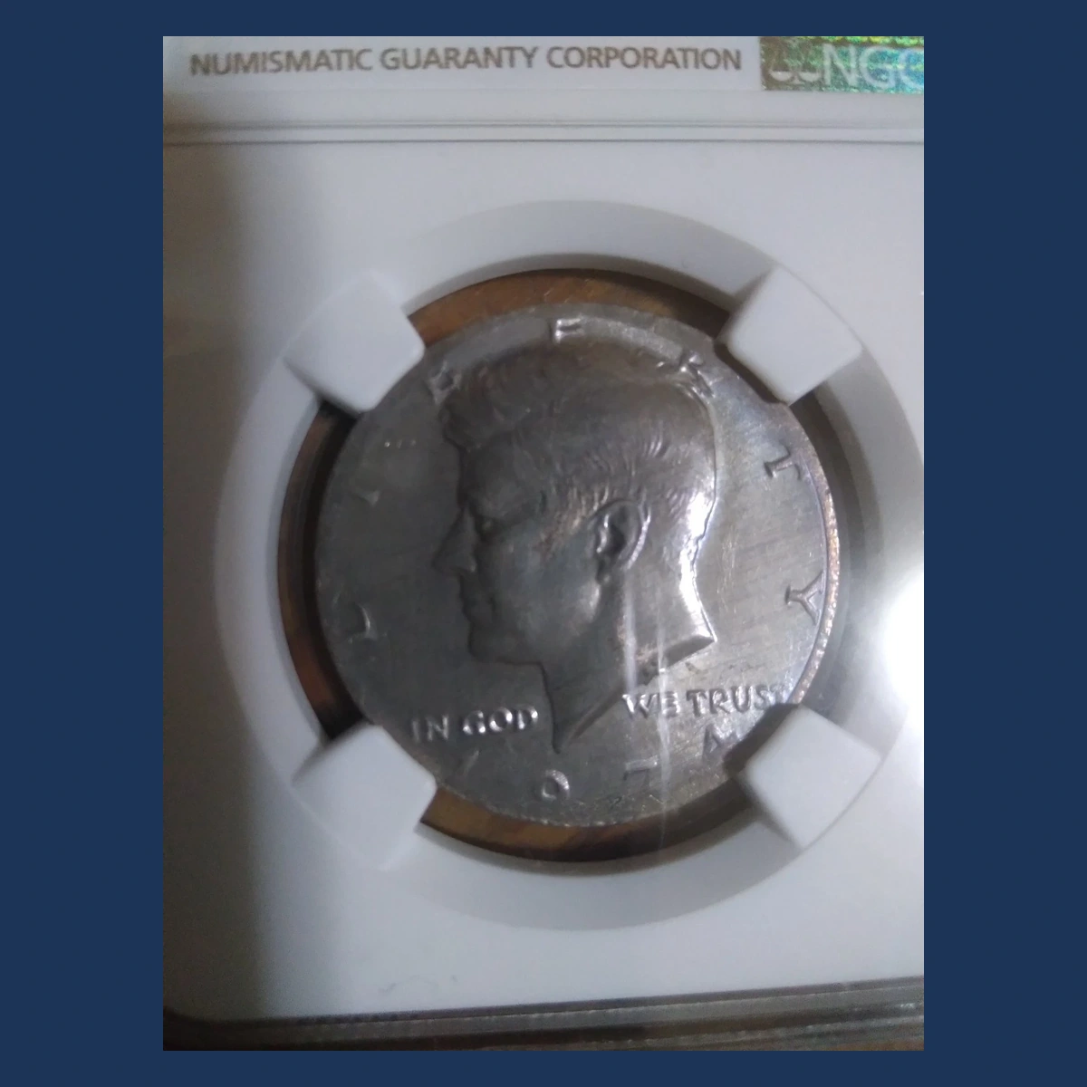 1974 Kennedy Half Dollar: Struck on a Taiwan Five-Dollar Blank