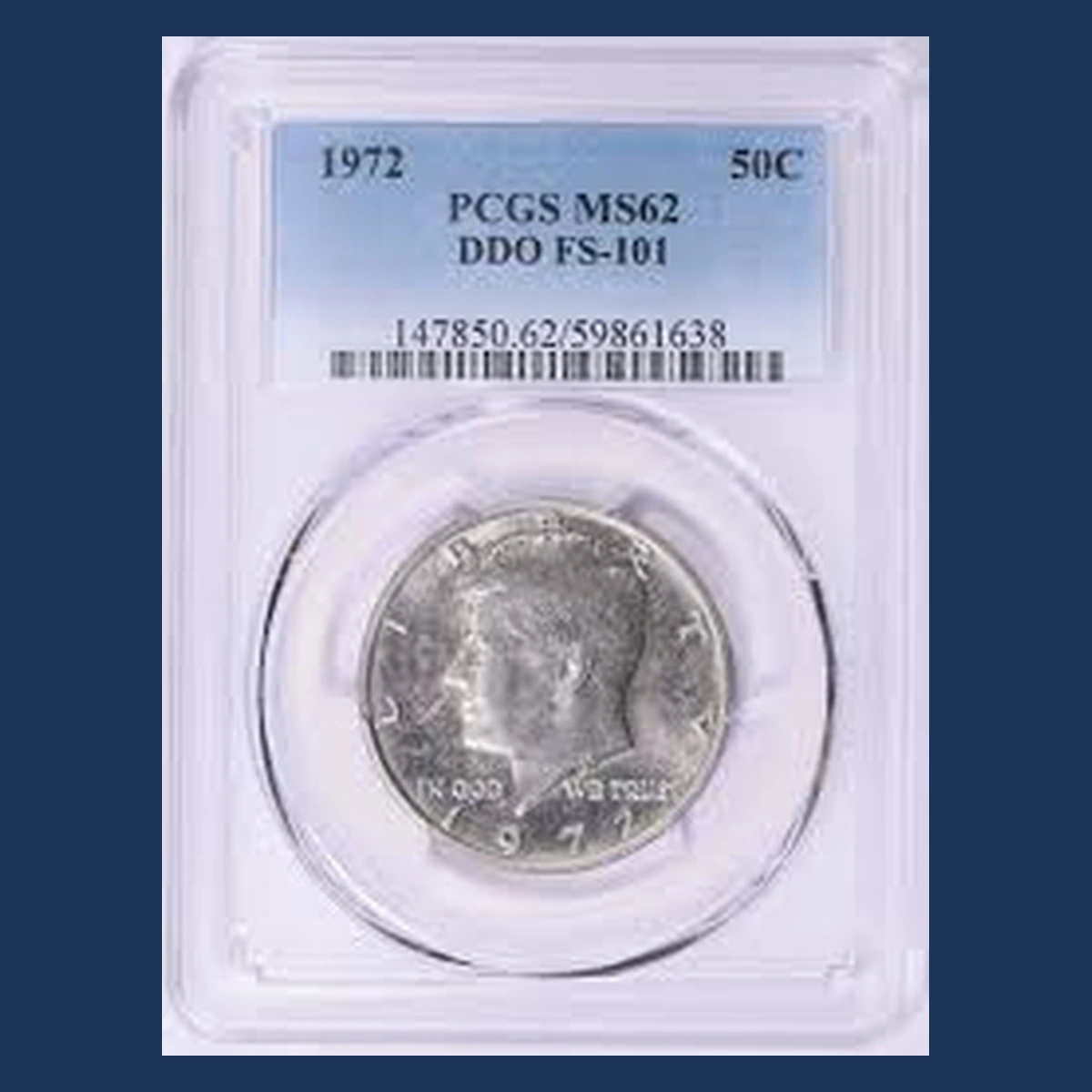 1972 Kennedy Half Dollar: Doubled Die Obverse