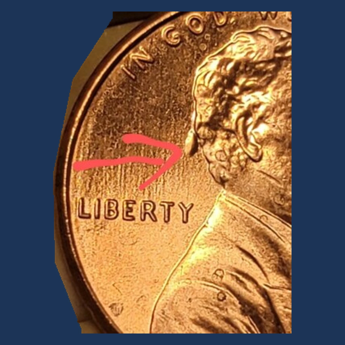 2013 Lincoln Penny: Die Crack / Die Chip