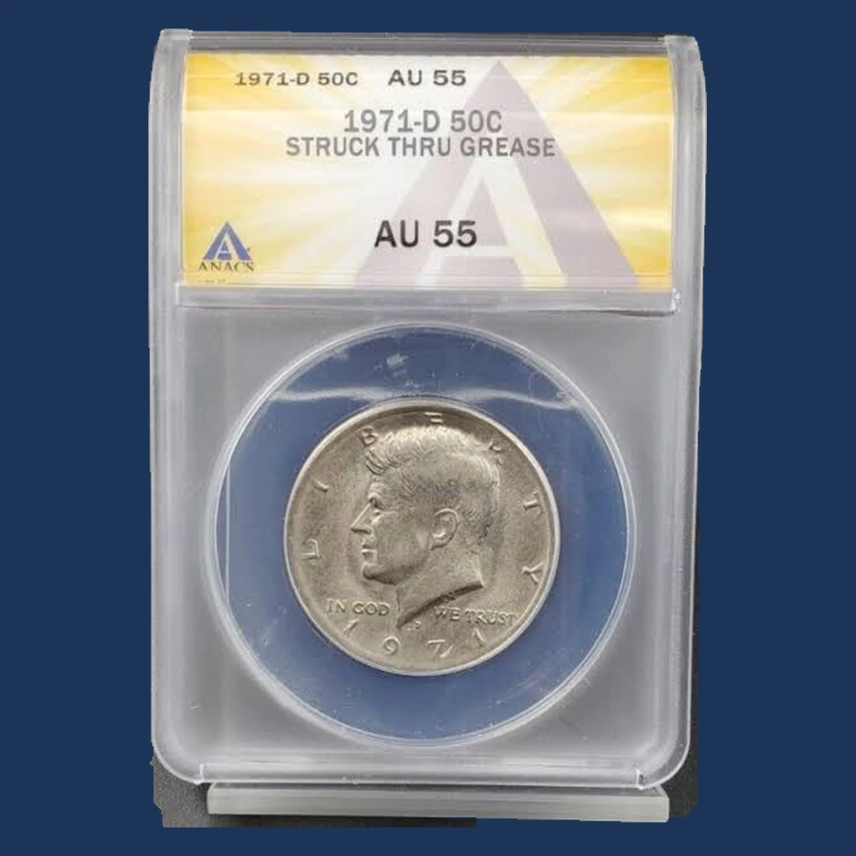1971 Kennedy Half Dollar: Struck Through