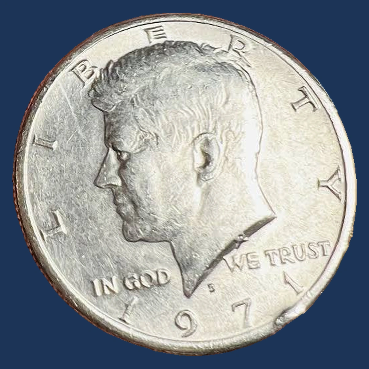 1971 Kennedy Half Dollar: Clipped Planchet
