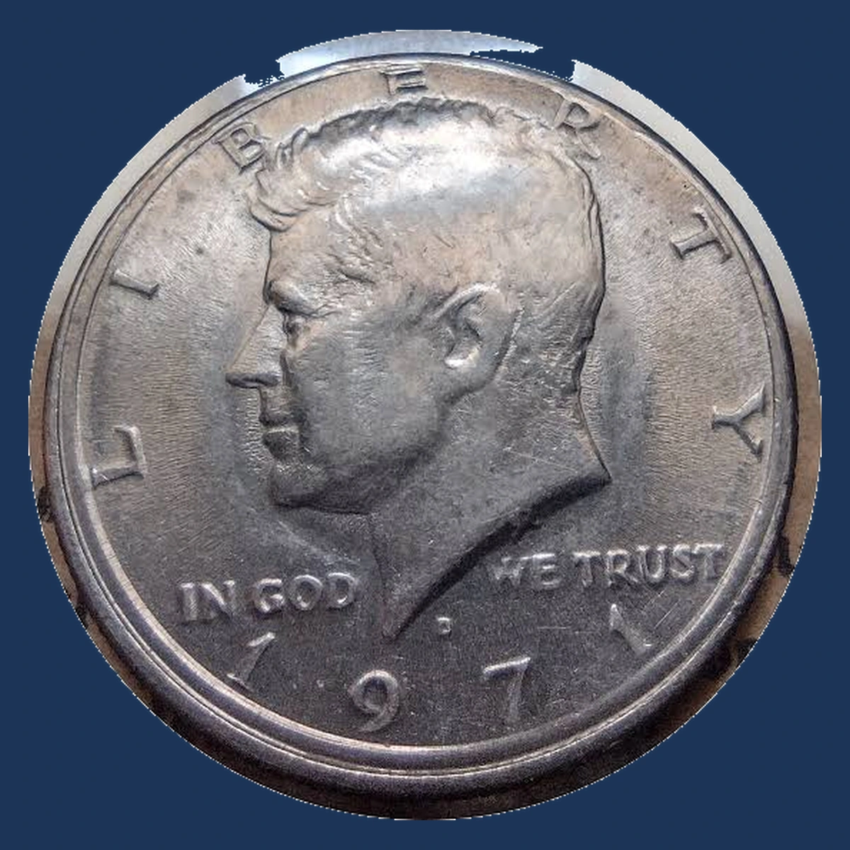 1971 Kennedy Half Dollar: Misaligned Die