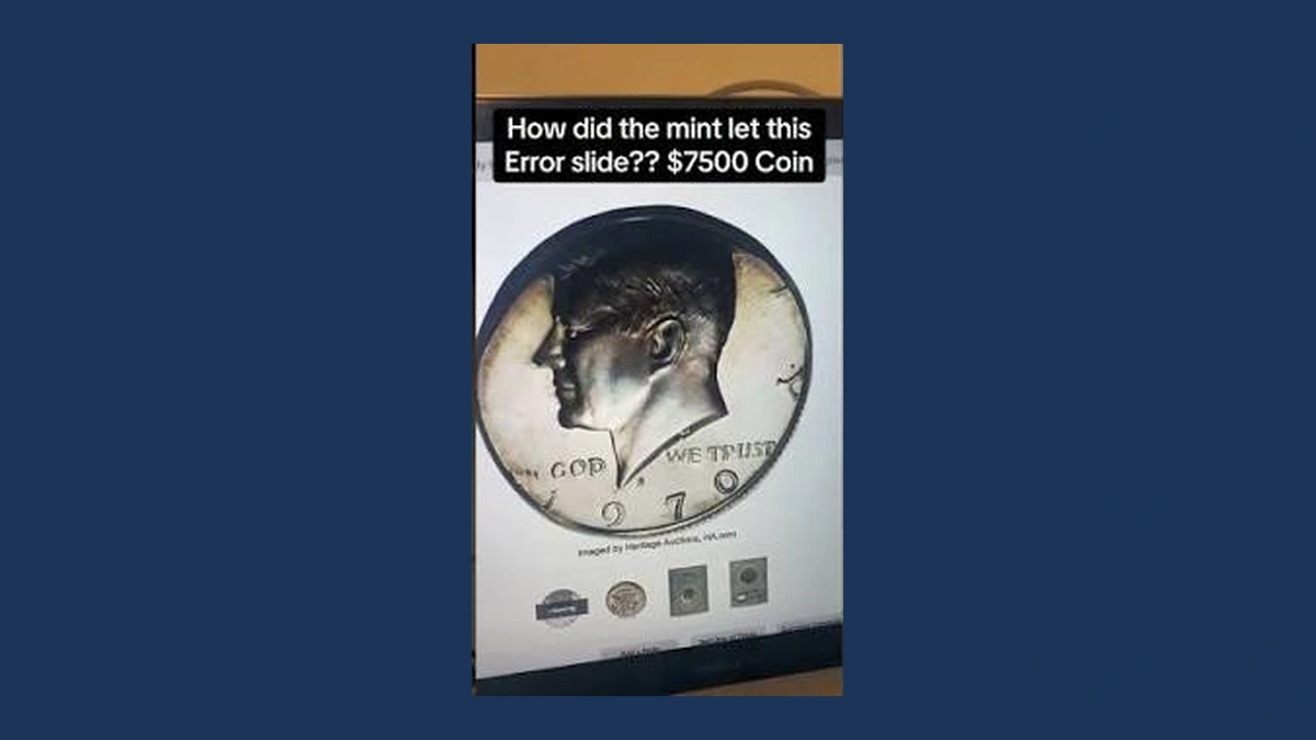 1970 Kennedy Half Dollar: Proof Struck on a Quarter Planchet