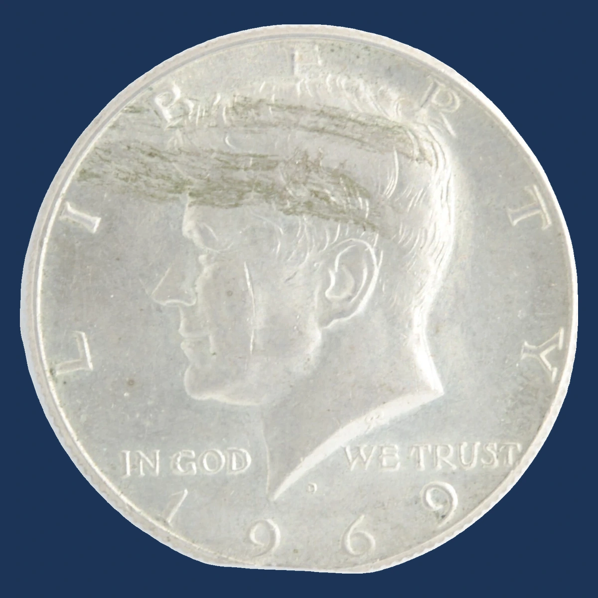 1969 Kennedy Half Dollar: Clipped Planchet