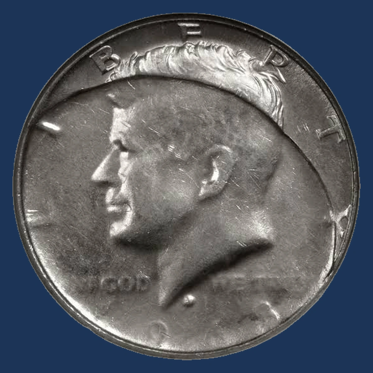 1968 Kennedy Half Dollar: Struck-Through Error