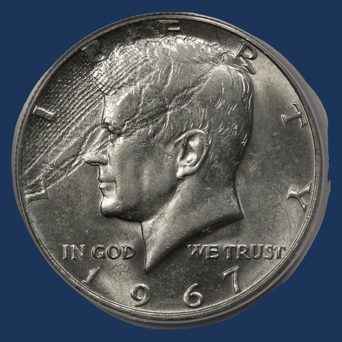 1967 Kennedy Half Dollar: Struck-Through Error