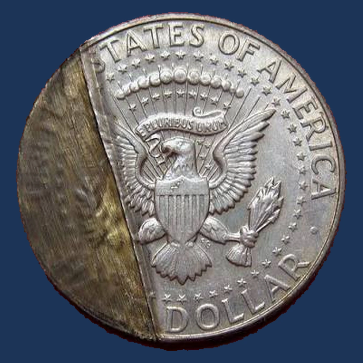 1966 Kennedy Half Dollar: Missing Clad Layer