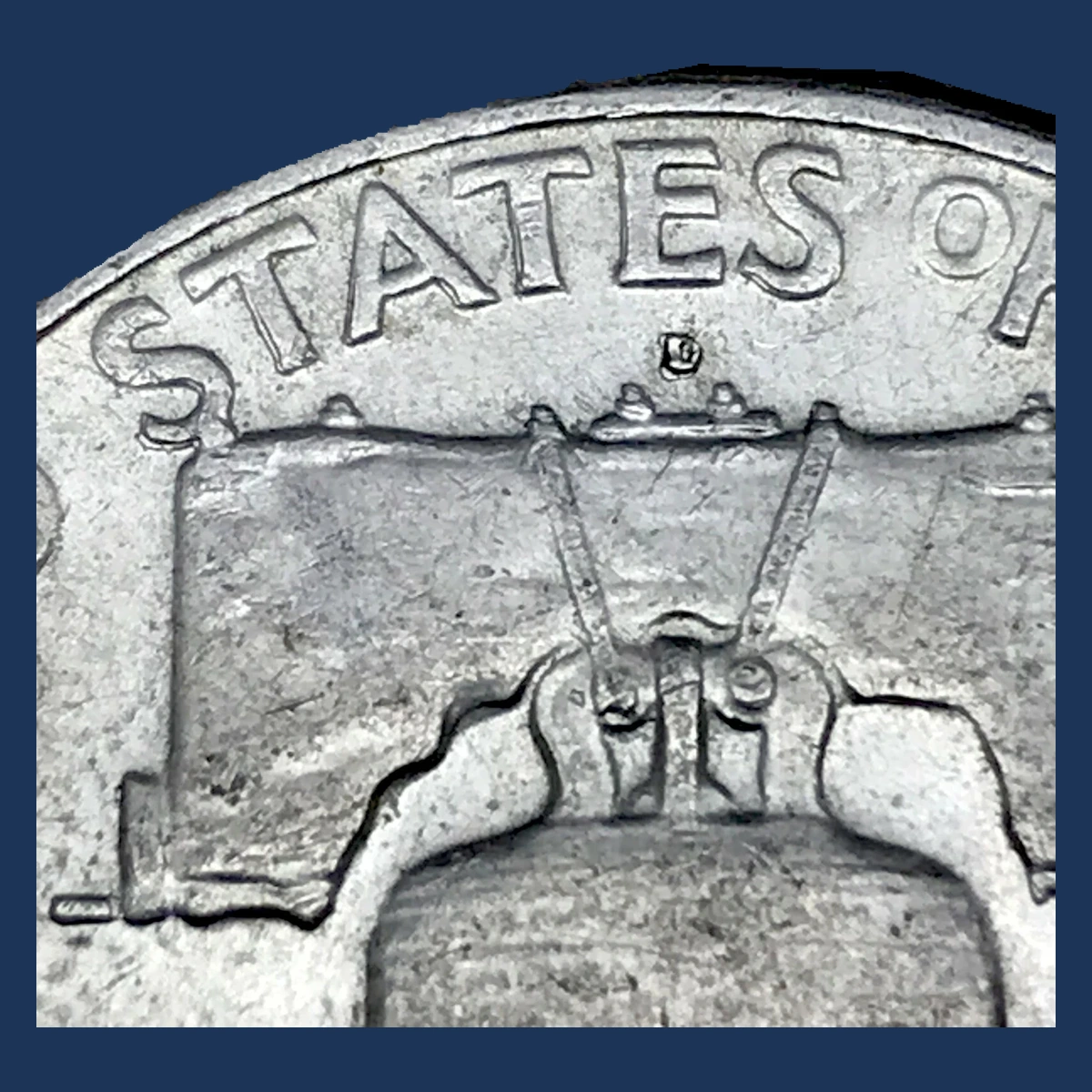 1963 Franklin Half Dollar: Repunched Mintmark