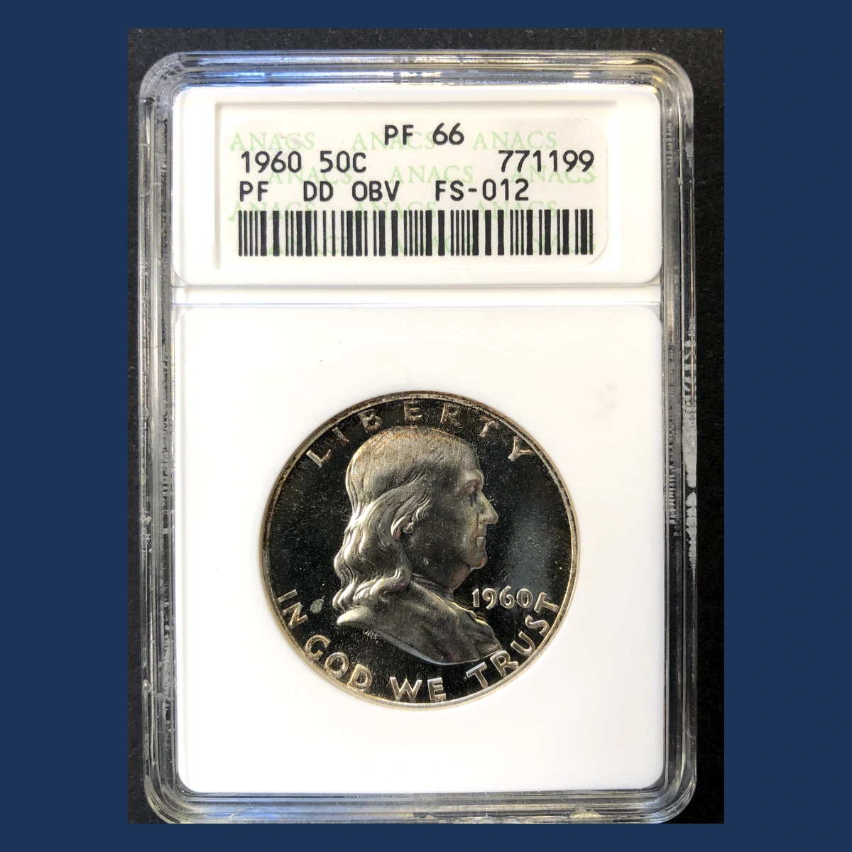 1960 Franklin Half Dollar: Doubled Die Obverse