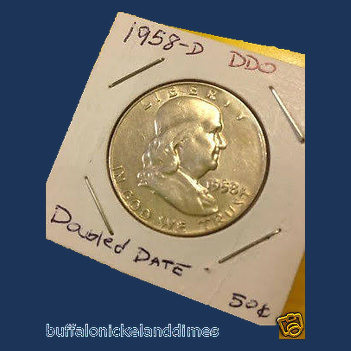 1958 Franklin Half Dollar: Doubled Die Obverse
