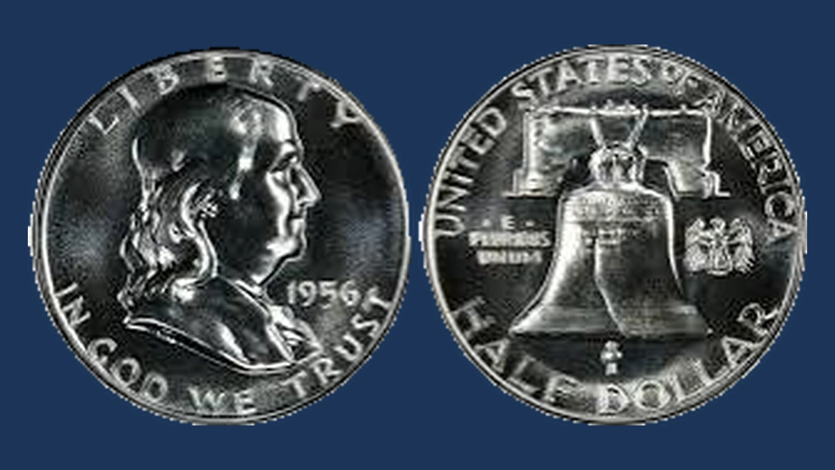 1956 Franklin Half Dollar: Doubled Die Reverse
