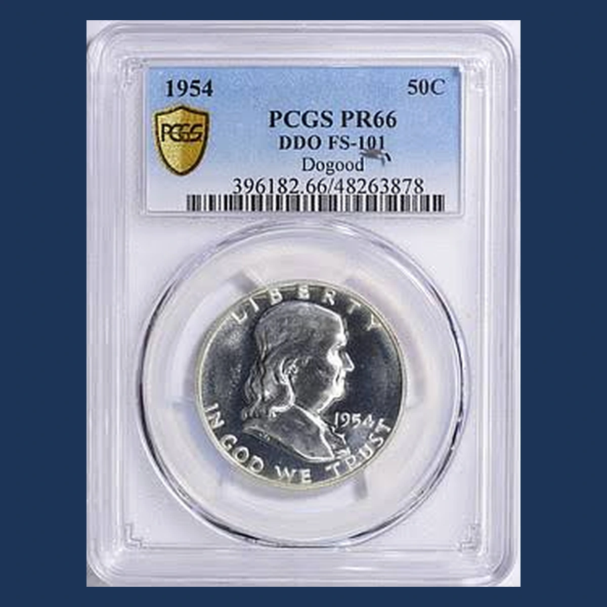 1954 Franklin Half Dollar: Doubled Die Obverse