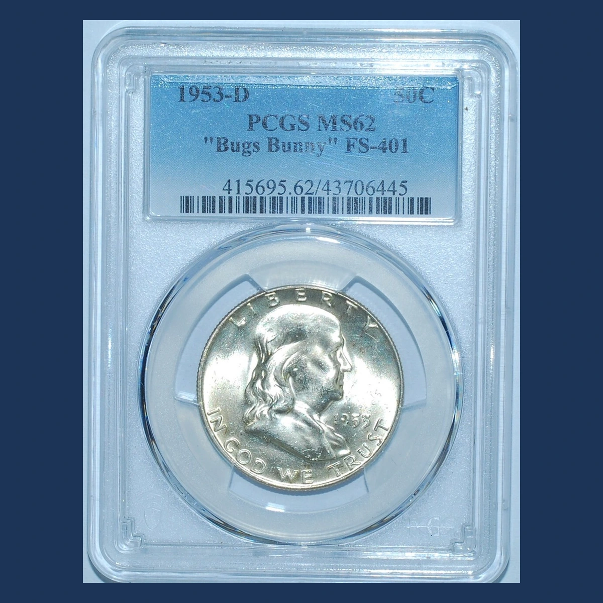 1953 Franklin Half Dollar: Bugs Bunny Die Clash