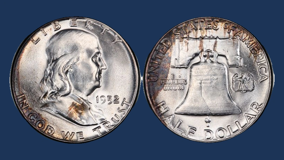 1952 Franklin Half Dollar: Die Break
