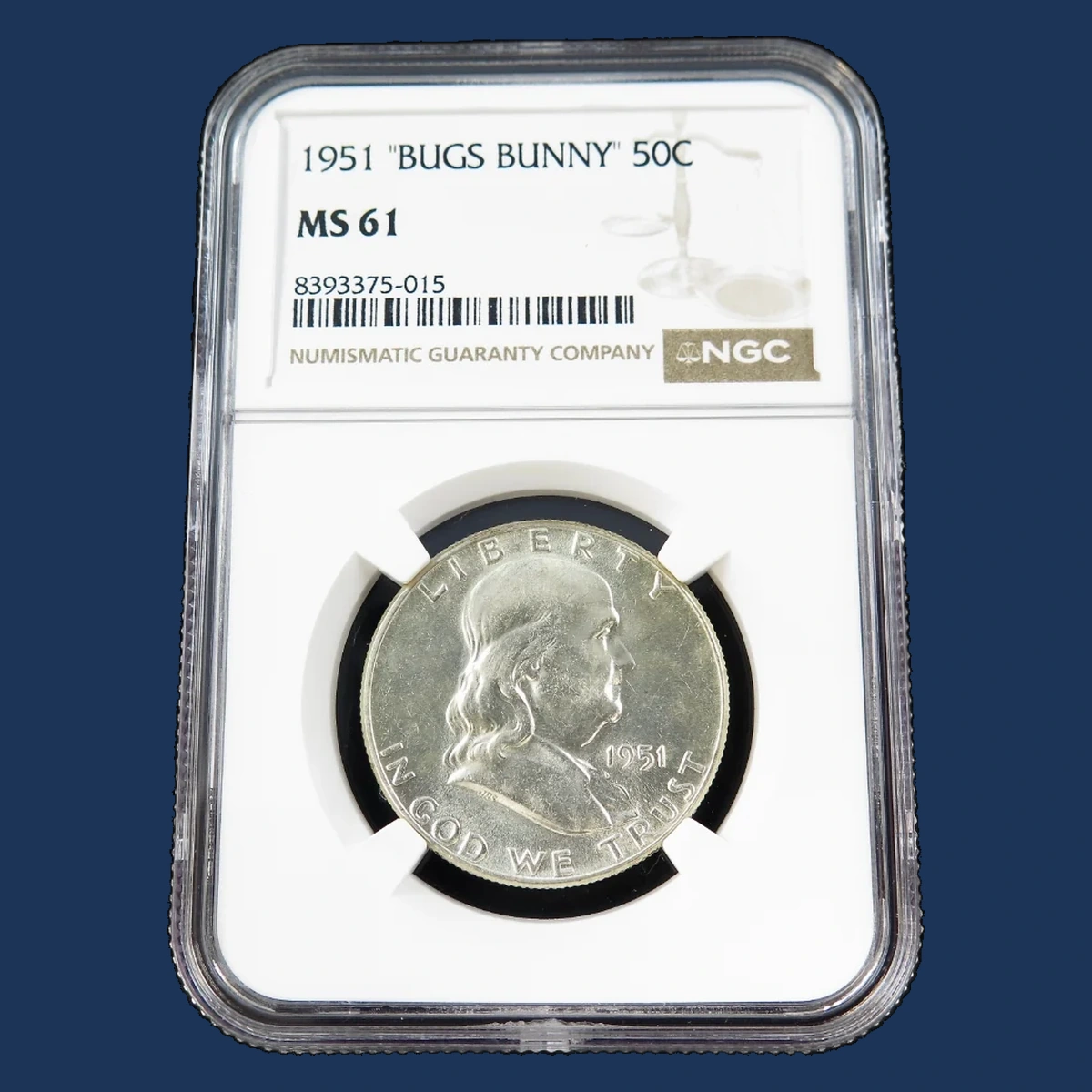 1951 Franklin Half Dollar: Bugs Bunny Die Clash
