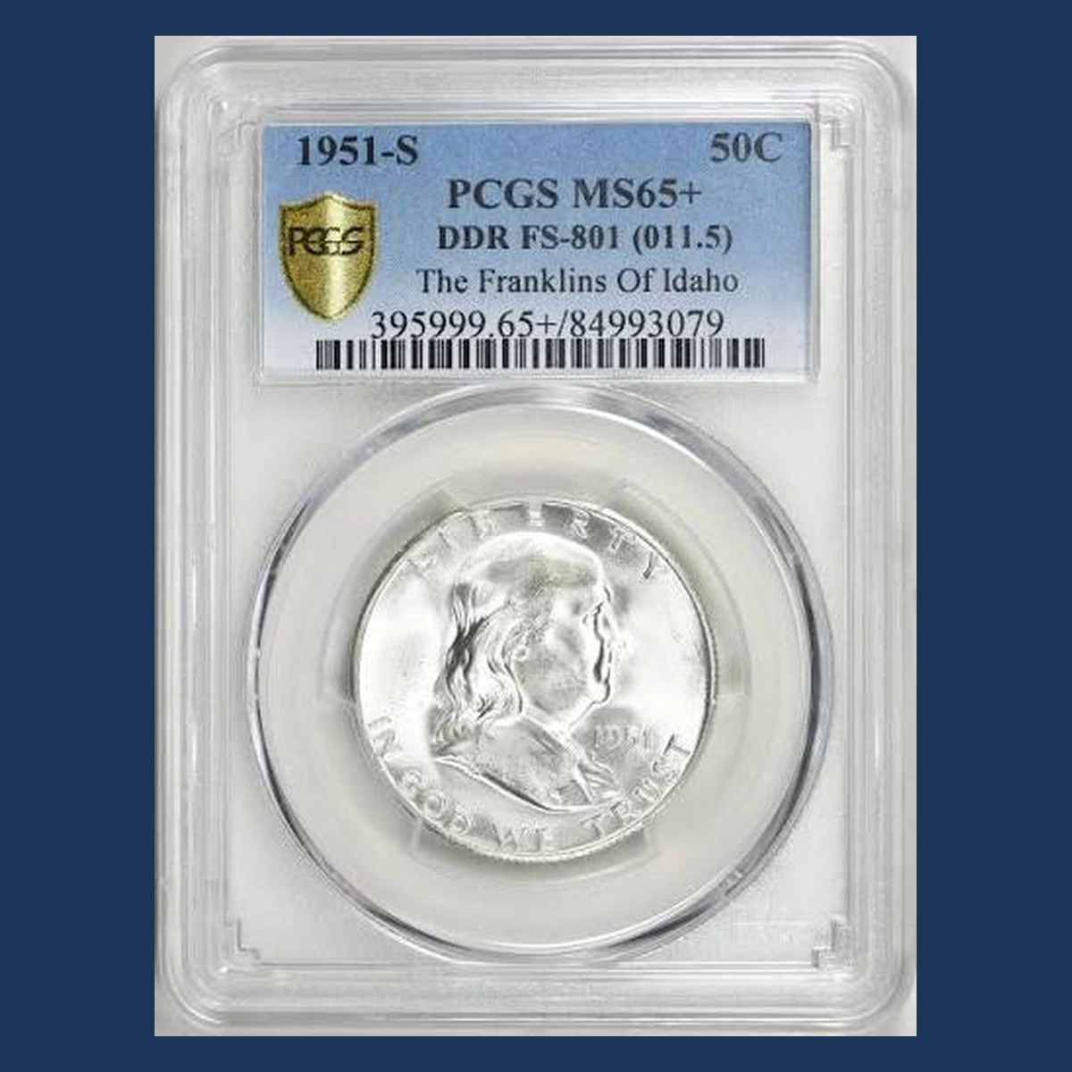 1951 Franklin Half Dollar: Doubled Die Reverse