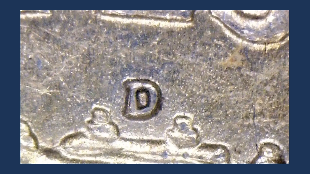 1950 Franklin Half Dollar: Repunched Mintmark