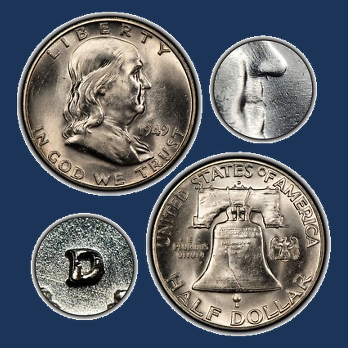 1949 Franklin Half Dollar: Bugs Bunny Die Clash