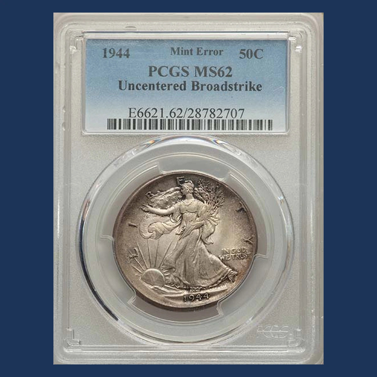 1944 Walking Liberty Half Dollar: Broadstrike