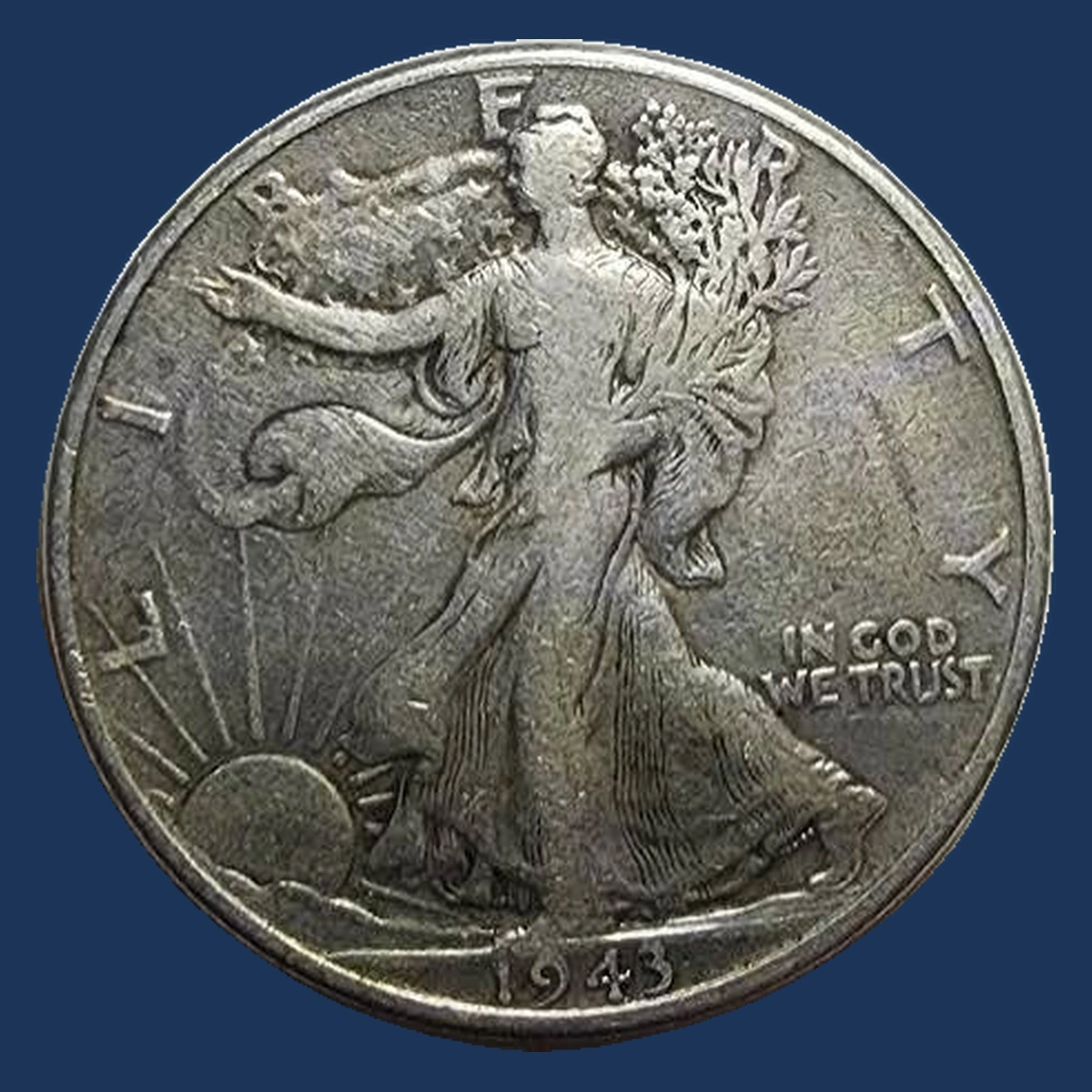 1943 Walking Liberty Half Dollar: Broadstrike