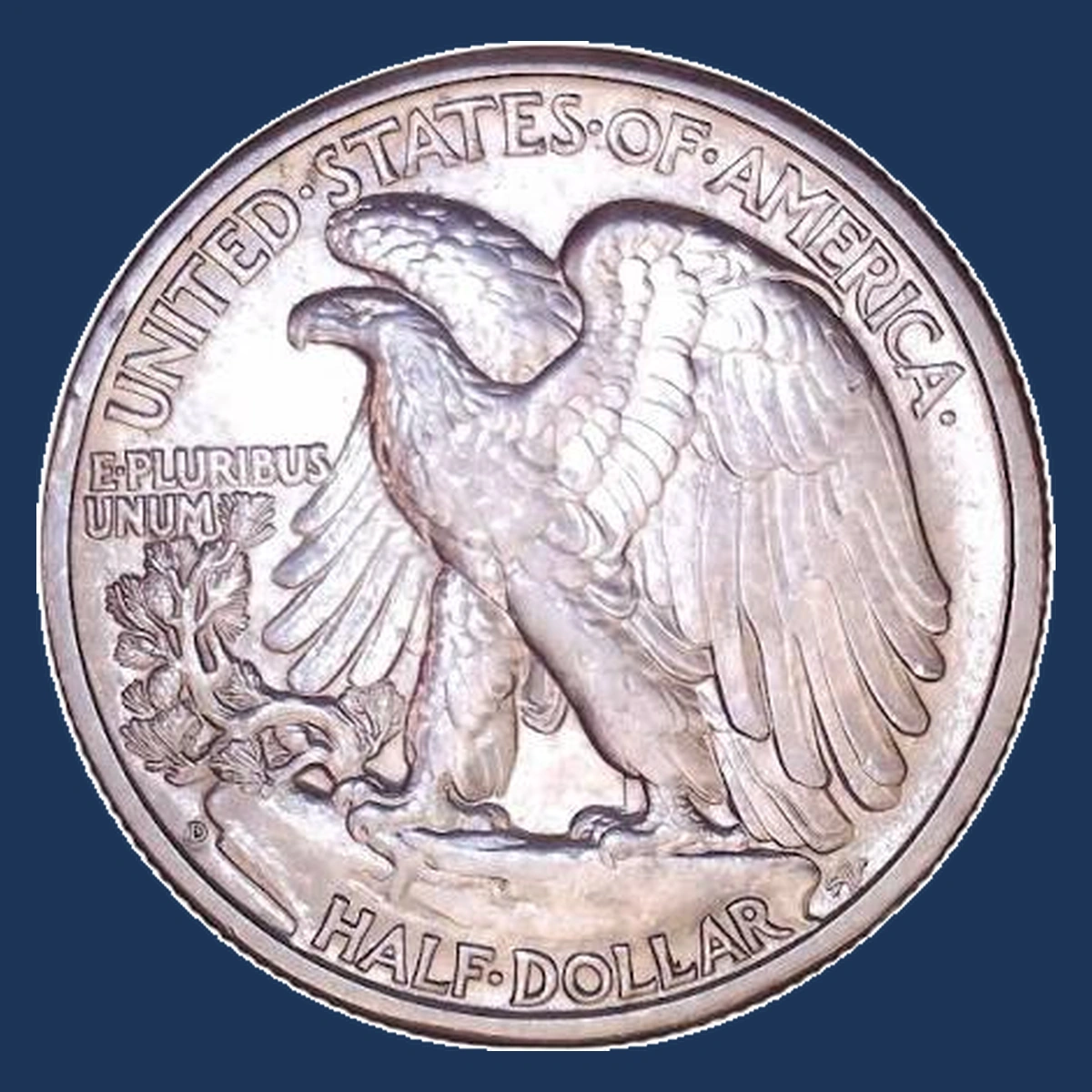 1942 Walking Liberty Half Dollar: Repunched Mintmark