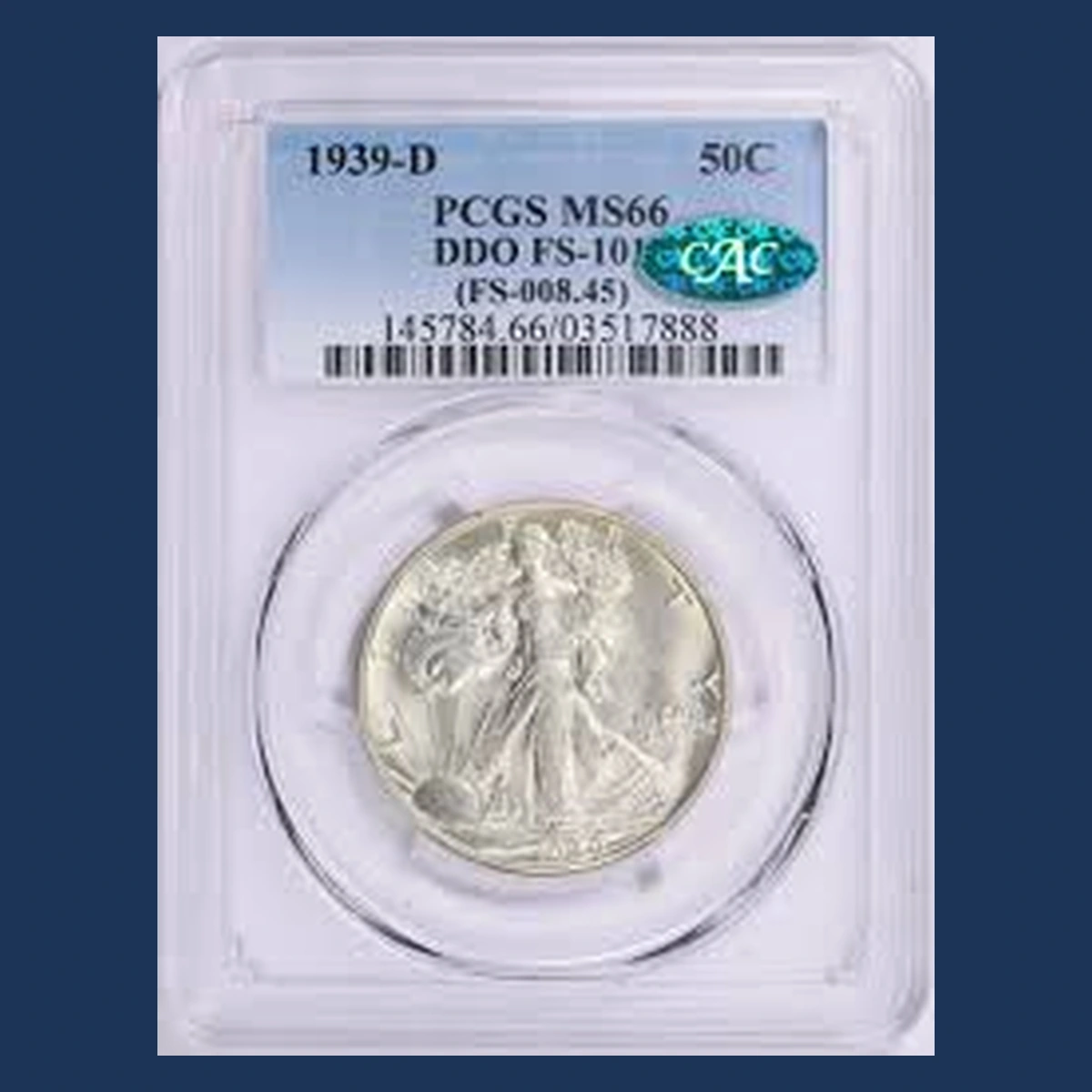 1939 Walking Liberty Half Dollar: Doubled Die Obverse
