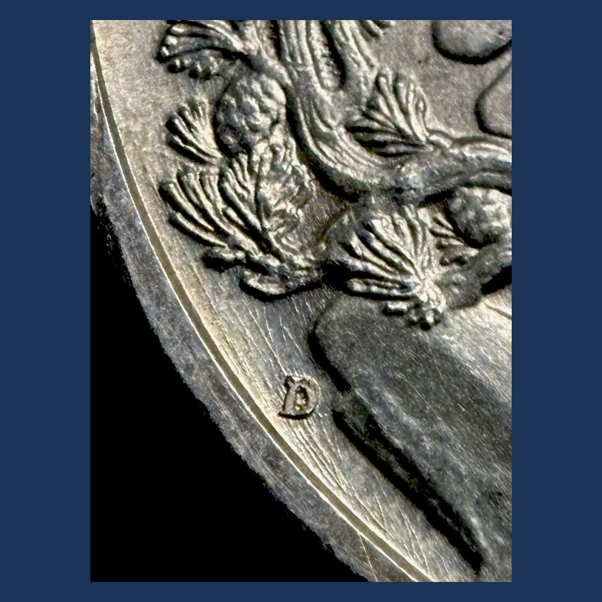 1939 Walking Liberty Half Dollar: Repunched Mintmark