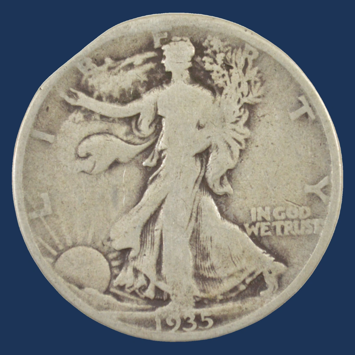 1935 Walking Liberty Half Dollar: Clipped Planchet